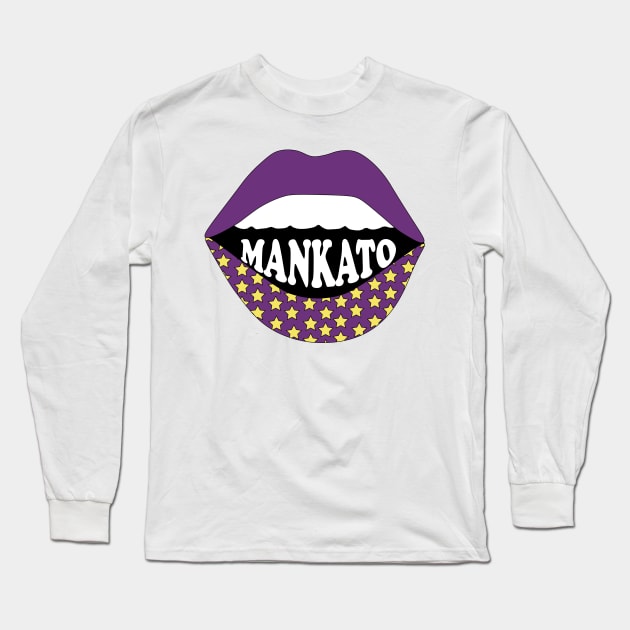 Mankato State Lips Long Sleeve T-Shirt by sydneyurban